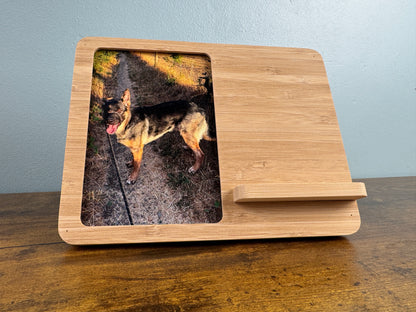 Bamboo Wireless Charger & Photo Frame
