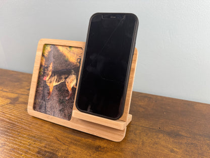 Bamboo Wireless Charger & Photo Frame